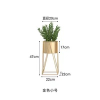 Rak Tanaman Logam dengan Pot Tanaman Modern untuk Sudut Ruangan, Rak Pot Bunga Besi untuk Dekorasi Rumah Ruang Tamu