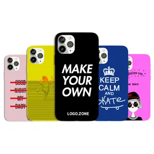 Funda personalizada para teléfono móvil con impresión a petición, funda con impresión UV para iPhone 15 14 13 X Xs 8, funda para teléfono móvil con logotipo personalizado