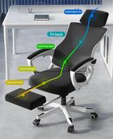 Fauteuil de direction ergonomique personnalisé avec élévateur Pivotant à 360 ° en tissu durable et mailles Caractéristiques de massage Repose-pieds Logo personnalisé