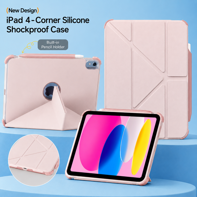 Magnetic Folio Case for iPad Pro 11 13 M4 Air 6 Multi Angle Stand Slim Tablet Cover with Pencil Holder Wholesale