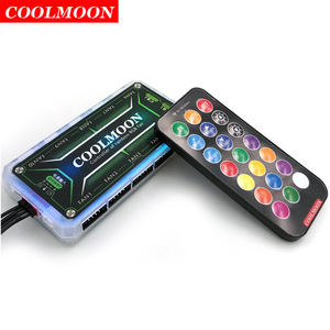 <span class=keywords><strong>Coolmoon</strong></span> ตัวควบคุมพัดลมเคส6P ขนาดเล็กพร้อมฮับพัดลมเปลี่ยนสี <span class=keywords><strong>RGB</strong></span> สำหรับคอมพิวเตอร์เดสก์ท็อป (วัสดุ ABS) - Product Image 3