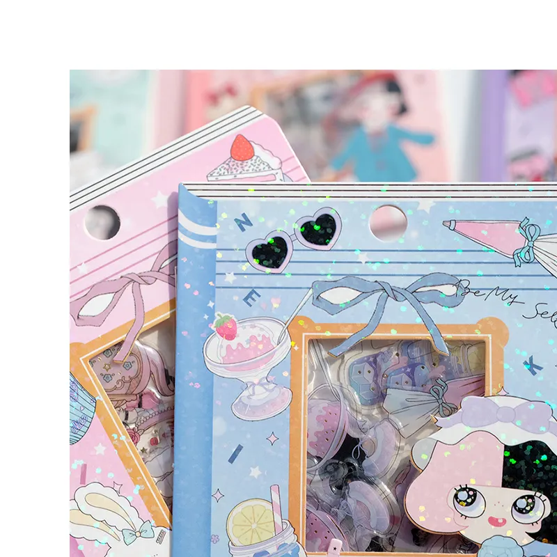 Nekoni Micoo Glitter Phone Crystal Stickers Pack Kawaii Planner Cute Cool Girly Stickers Vinyl Laser Flake Stickers