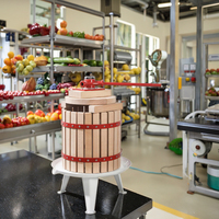 Presse-agrumes manuelle spirale portable 18L grande capacité pour fruits et légumes, facile à utiliser, en bois, multifonctionnelle