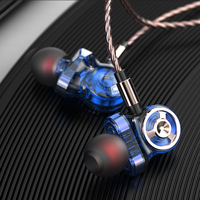 6 Driver Dinamis Unit QKZ CK10 Stereo Kabel Earphone HD Earbud Bass Headphone Sport Gaming Headset dengan Mikrofon