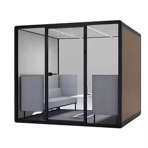 Cabine Acoustique Intérieure Insonorisée <span class=keywords><strong>en</strong></span> Structure Acier, Bureau Préfabriqué Portable, Écologique et Résistant au Feu - Product Image 1