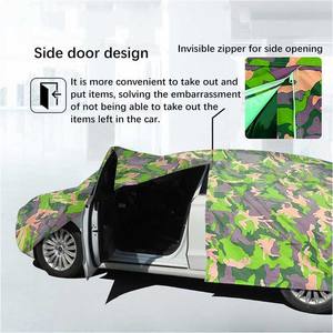 Oxford tissus coton anti-soleil coupe-vent voiture tissu couverture Camouflage à <span class=keywords><strong>capuche</strong></span> extérieur couverture de voiture pour Automobiles - Product Image 6