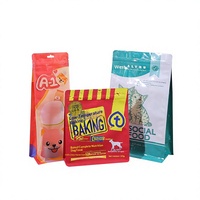 Sachet personnalisé en aluminium à 8 soudures latérales pour aliments pour animaux de compagnie, refermable avec fermeture éclair, anti-lumière, anti-humidité, pochette verticale pour friandises pour chiens et chats