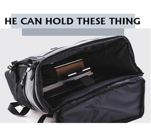 Sac à dos de voyage pour homme de grande capacité, imperméable, en Oxford, antivol, avec doublure en polyester, 17 pouces - Product Image 2