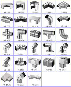Modern Tube Connector for Balcony Flooring Glass Stair Handrail Balustrade <strong>Railings</strong> Stainless Steel Aluminium Iron Mirror Finish - Product Image 5
