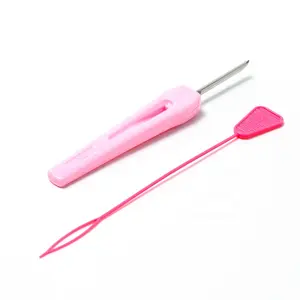 WHWH 缝纫工具配件粉红色打孔针超级针织针