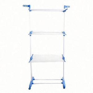 Séchoir à linge mobile à 4 niveaux, pliable, sur pied, extensible, gain de place, pour le rangement des chaussures dans le salon, facile à utiliser - Product Image 5