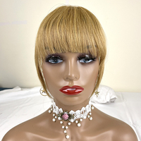 Nouvelle extension de cheveux vierges 613 avec frange droite et clip, 100% cheveux humains naturels, postiche pour femme