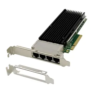 SUNWEIT adaptor jaringan INTEL X710, 10Gb Quad RJ45 port PCI-E X8 Ethernet konvergensi kartu Lan