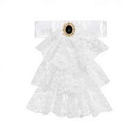 AJGEGJE Col Jabot Unisexe en Dentelle Victorienne avec 2 Manchettes - Accessoire de Vêtement Gothique Steampunk pour Adulte pour Carnaval Halloween Cosplay