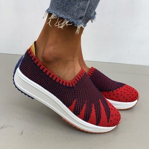 Décolleté estivi taglie forti <span class=keywords><strong>da</strong></span> donna-Sneakers <span class=keywords><strong>con</strong></span> plateau traspiranti <span class=keywords><strong>con</strong></span> <span class=keywords><strong>zeppa</strong></span>, ideali per la corsa e l'abbigliamento Casual - Product Image 1