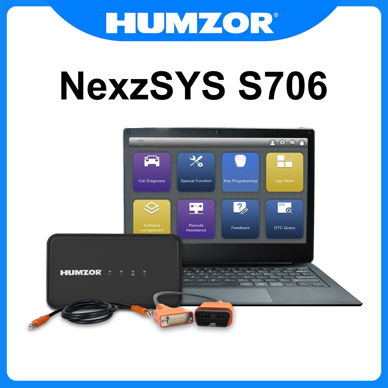 Outils de diagnostic du système complet Humzor NS706 2.4G WiFi OBD2 Scanner pour Windows