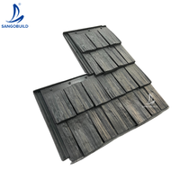 Traditionelle Chinesische Antike Schindeldachziegel aus Hochpolymer-Harz, Synthetisch, Langlebig, Grau mit Holzmaserung für Tempel und Häuser