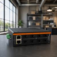 Switch Ethernet industriel 10 ports, 8 Gigabit SFP Fibre, 2 Gigabit RJ45, gestion WEB, ERPS, VLAN, QoS, rail DIN, DC12-57V