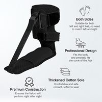 Ceinture extensible pour chute de pied améliorée Attelle de nuit réglable unisexe Attelle de cheville fixe Support de pied
