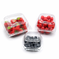 Boîte d'emballage pour fruits en PET transparent |   Conteneur en plastique transparent de qualité alimentaire, taille et logo personnalisés, vente en gros