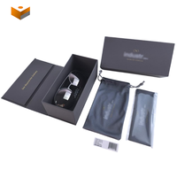 Boîte à lunettes de soleil de luxe avec couvercle rabattable personnalisé, en carton, avec aimant, pour lunettes de vue, lunettes de soleil, boîte cadeau