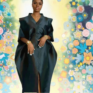 Robes de soirée africaines grande taille pour femmes, mode musulmane, abayas, tenues Ankara, robe de soirée, kaftan Dubaï, robe longue en modal - Product Image 3