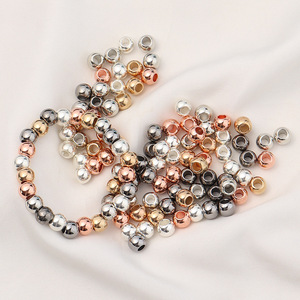 12mm 50 pièces/sac CCB gros trou perles <span class=keywords><strong>en</strong></span> <span class=keywords><strong>plastique</strong></span> plaqué entretoise poney perles pour bijoux à bricoler soi-même faisant des accessoires - Product Image 4