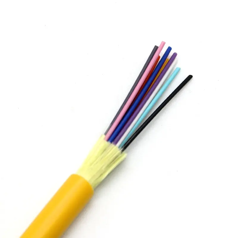 Cable de fibra óptica amarillo interior GJFJV GJFJH plano 2,0mm 3,0mm con cable de fibra de cubierta LSZH