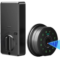 Serrure intelligente Ttlock, reconnaissance faciale, mot de passe, carte, code d'accès, alliage d'aluminium, portes en bois et en acier, étanche IP65, application cloud Tuya