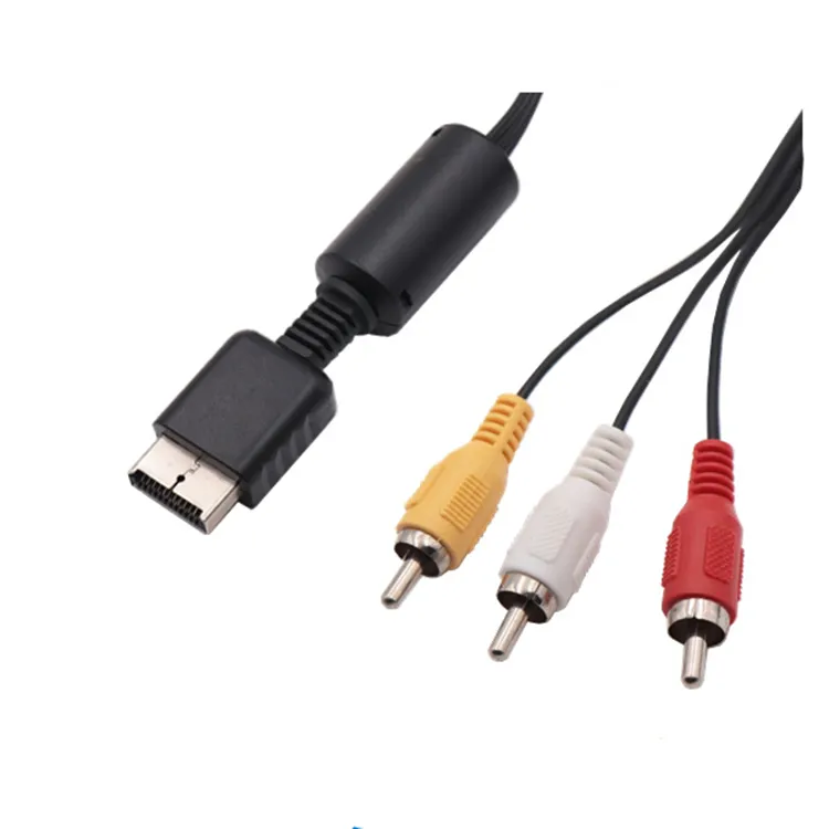 Hot Koop 1.8M Audio Video Naar 3 Rca Av-kabel Voor PS3/PS2 Av Component Tv Video Kabel voor Playstation 2 3 PS3