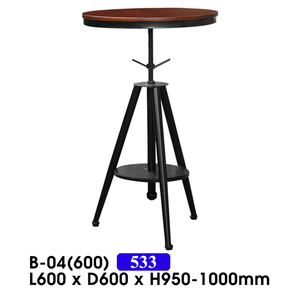 โต๊ะอเนกประสงค์ BIS รุ่น B-04 (600) ฐานเหล็กแข็งแรง ท็อปไม้ ประหยัดพื้นที่ แบบถอดประกอบ บรรจุในกล่องกระดาษ - Product Image 1