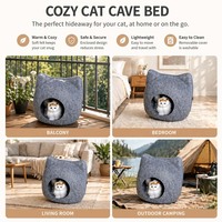 Lit pour chat, chien et petits animaux FS Felt Solid, pliable, respirant, classique, protecteur, lavable à la main, amovible, toutes saisons, pour chatons