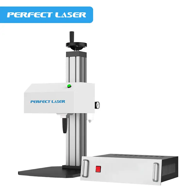 Perfecte Laser-Vlakke Naamplaatjes Pneumatische Puntmarkeermachine Voor Metalen Onderdelen Aluminium Platen