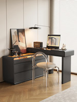 Nouvelle table de toilette minimaliste italienne avec tiroir de rangement intégré, table de maquillage d'angle moderne simple et luxueuse pour chambre à coucher