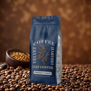 ถุงกาแฟสีดำด้านพร้อมวาล์วสำหรับร้านกาแฟขนาด12ออนซ์5LB บอลซ่าเดอคาเฟ่ขนาด250ก. พื้นแบนกันน้ำ1กก. พิมพ์โลโก้ได้ตามต้องการ - Product Image 3