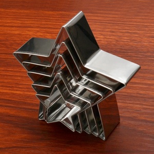 5pcs Stainless Steel Star <strong>Heart</strong> Flower <strong>Shaped</strong> Cookie <strong>Cutters</strong> Baking Tools for Pastry Fruit Biscuit Cutting - Product Image 6