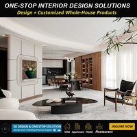 Service de design d'intérieur de villa moderne de luxe, rendu 3D, décoration de maison, matériaux de construction écologiques, solutions complètes