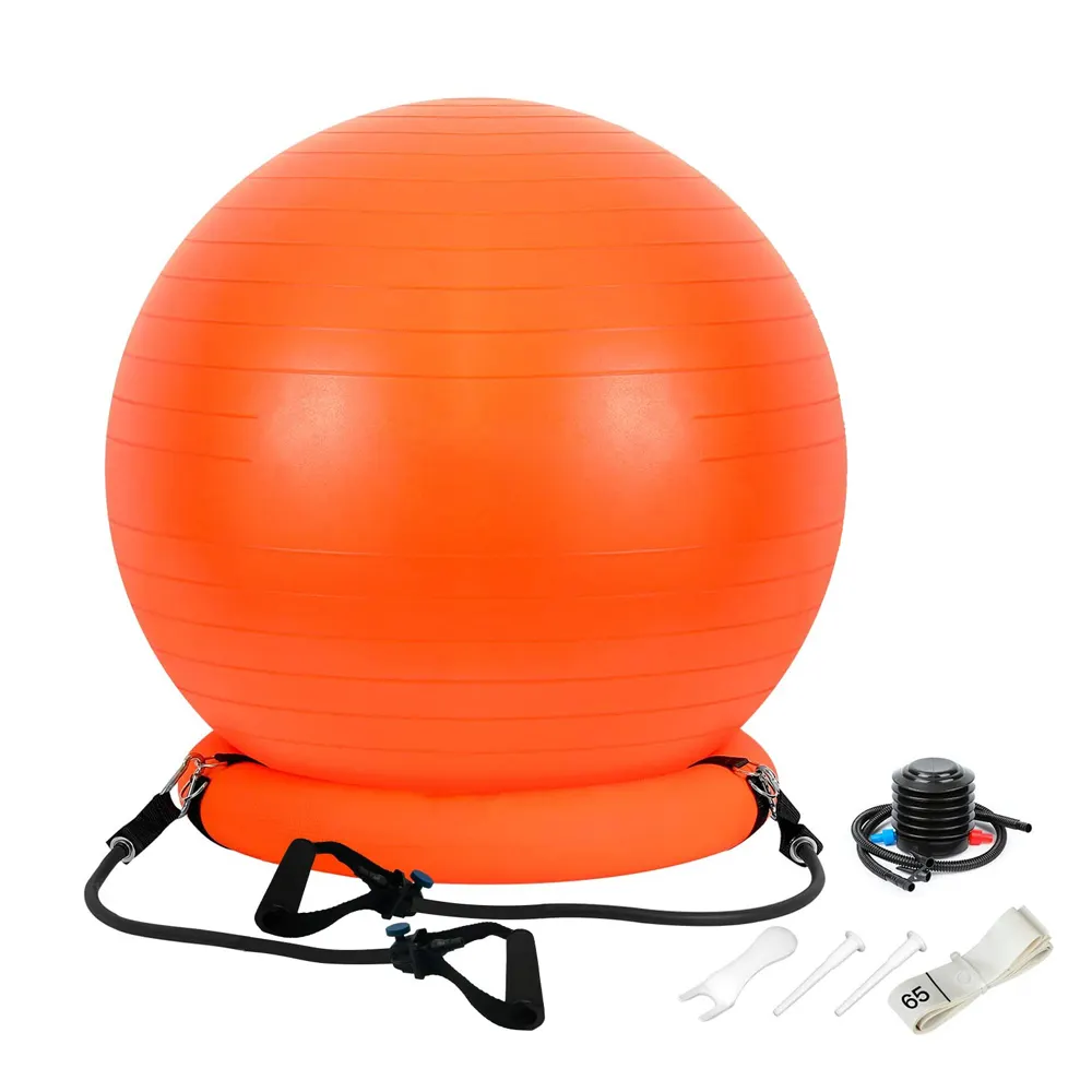Harbour Anti-Burst Gym Exercise Ball Yoga Ball with Base