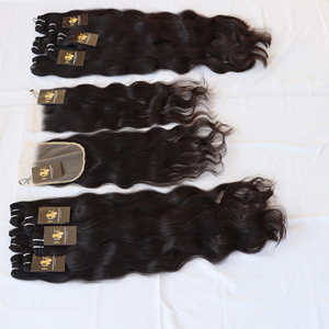 Extensiones de cabello humano virgen sin procesar Indian Temple prearrancado transparente para cierre Frontal de encaje HD 13x4 13x6 6x6 estilos estilo - Product Image 4