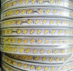 100 m/roll 120 נוריות/m SMD 5730 AC220V Waterproof זוגי שורת LED רצועת