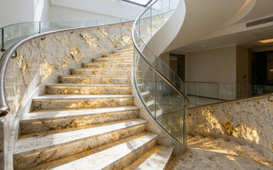 אבן קוורציט אלפינוס טבעית מברזיל, לוח פופולרי בצבע בז' פרלה, לקירות פנים, ריצוף, משטחי עבודה מלוטשים, ורקע ריצוף. - Product Image 5