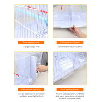 Cage à oiseaux en métal d'intérieur à bas prix, cloison pour canaris, cage à oiseaux en acier pour l'alimentation des animaux de compagnie