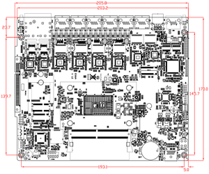 PT-E68NS scheda madre di livello industriale Intel Elkhart Lake processori supporta Intel Celeron J6412/J6413 <span class=keywords><strong>memoria</strong></span> singola DDR4 nuova - Product Image 2