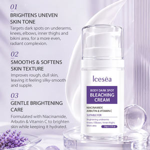 Crème éclaircissante pour le corps à la niacinamide, à l'arbutine et à la vitamine C, marque privée, pour l'hyperpigmentation, les taches brunes, le teint inégal, vente en gros OEM - Product Image 5