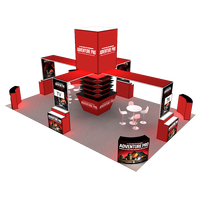 Comptoirs d'exposition modulaires en aluminium SEG pliables 30x20 pieds, présentoirs rétroéclairés pour salons professionnels