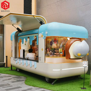 Belyoo Poste de travail à café de qualité supérieure avec broyeur intégré et mousseur à lait pour remorque de crème glacée - Product Image 1