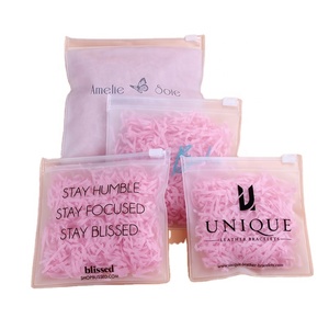 plastic bag zipper Sun Nature custom logo PVC Biodegradable Frosted Slider Zipper Pouch for Sexy Bikini Swimwear hair cosmetic