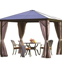 Pavillon extérieur préfabriqué en aluminium et acier, imperméable, avec structure en acier, taille personnalisable