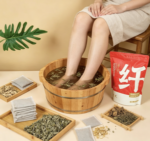 Sachet de trempage pour les pieds à l'armoise emballé individuellement avec feuille de lotus naturelle, 500 ml, détoxifiant pour une meilleure qualité de <span class=keywords><strong>sommeil</strong></span> - Product Image 5