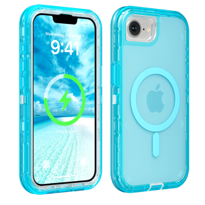 เคสกันกระแทกแบบแม่เหล็กใสสำหรับ Apple <span class=keywords><strong>iPhone</strong></span> 16E/17E/<span class=keywords><strong>SE4</strong></span> รุ่น Heavy Duty Clear Robot Magnetic Rugged Defender Tough Armor - Product Image 5